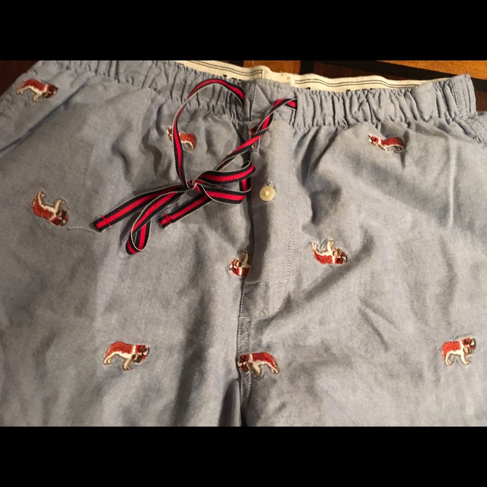 J Crew chambray blue dog pajama pants men’s medium